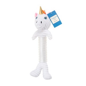 Country Living Skinny Slim Unicorn Corduroy Squeaker Dog Chew Toy – Plush Dog Toy in Thermoplastic Rubber - 1 of 4