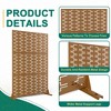 TUYOHW Metal Privacy Screen Outdoor, Decorative Privacy Panels, Freestanding Privacy Screen for Patio, Garden, Pool (White Square) - 3 of 4