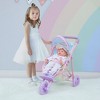 Olivia's Little World Doll Jogging-Style Pram, Iridescent/Pink/Purple - image 3 of 4