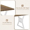 70.8in Farmhouse Dining Table For 4-6 Person, Industrial Wooden Rectangle Kitchen Table with Metal Legs for Living Room, Dining Room - 3 of 4