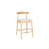 SKRAN Mid-Century Modern Design Solid Wood 24" Counter Stools with Wooden Legs Strong and durable for Kitchen Island Dining Bar - 3 of 4