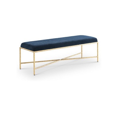 Meridian Furniture,Valley Chenille Fabric Bench