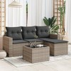 vidaXL Garden Sofa Set Gray PE rattan Modular Garden Sofa Set - 2 of 4