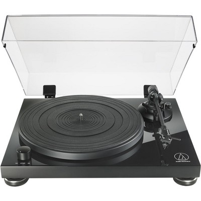 Audio Technica AT-LPW50PB Fully Manual Belt-Drive Turntable | Speed Sensor Motor System with Anti-Skate Control - Black