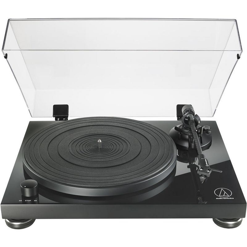 Audio Technica AT-LPW50PB Fully Manual Belt-Drive Turntable | Speed Sensor Motor System with Anti-Skate Control - Black, 1 of 8