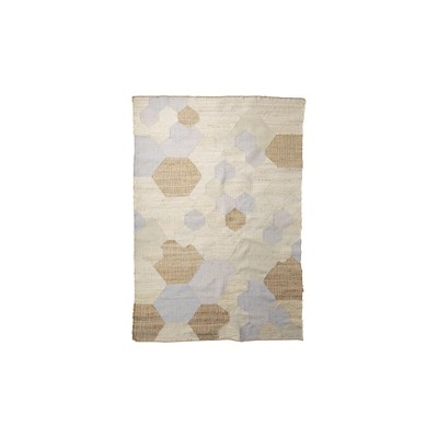 Ivory Brown And Gray Patchwork Hand Woven Area Rug