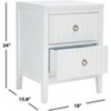 Tegan 2 Drawer Nighstand - White - Safavieh : Target