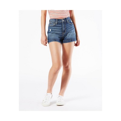 High-Rise Mom Jean Shorts (Juniors 