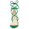 Allegra K Women's Clear Strap Padded Insole Lace Up Block Heels Sandals - 2 of 4