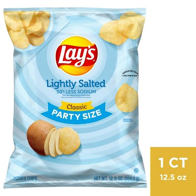 Lay's Lightly Salted Party Size Potato Chips- 12.5oz