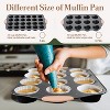 Angel Sar 11-Piece Nonstick Bakeware Set with Silicone Handles, Oven Baking Pans, Includes Cookie Sheets, Cake Pans, Muffin Pan, Pizza Pan, Loaf Pan - 4 of 4