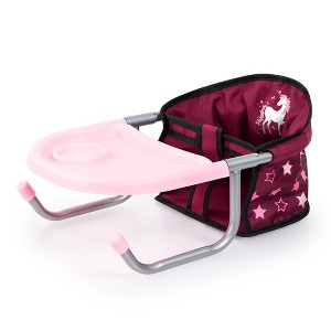 Bayer Design Table Seat - Bordeaux, Pink Stars, Folding, Attachable - 1 of 4