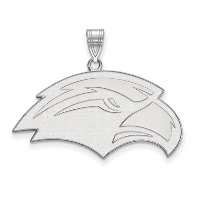 Black Bow Jewelry 10k White Gold Southern Mississippi Golden Eagles NCAA Large Pendant