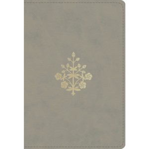 ESV Large Print Compact Bible, Red Letter (Trutone, Stone, Branch Design) - (Leather Bound) - 1 of 1