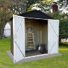 Acekool 4x6 FT Galvanized Steel Garden Shed with Water-Resistant Sloped Roof, Secure Windowless Outdoor Storage for Backyard and Patio - 4 of 4