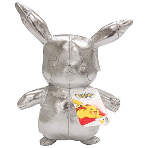 Pok Mon 25th Celebration 8 Silver Pikachu Plush Limited Edition Shiny Silver Stuffed Animal Toy 2 Target