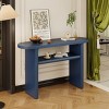 Elegant Minimalist Console Table, Sofa Table With Rounded Edges And Sturdy Shelf Design, Console Table Wood-Cuddlewood - 3 of 4