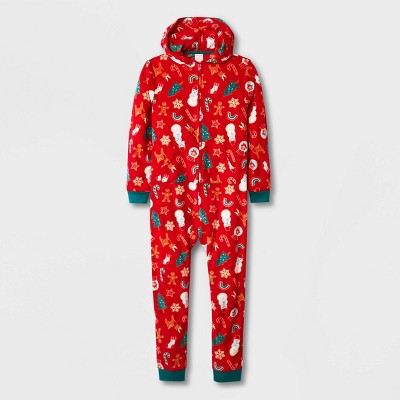 Girls' Christmas Print Union Suit - Cat & Jack™ Red