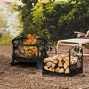 Costway 19'' Firewood Storage Rack Leaf Patterns  Firewood Storage Holder - 2 of 4