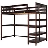 NicBex Twin Size Bunk Bed with Desk Pinewood Rack Multifunctional Bed Frame with Storage Shelves, Guardrails and Ladder, No Spring Box Required - 3 of 4