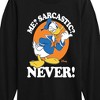 Boys' - Disney - Donald Me Sarcastic Never Long Sleeve Graphic T-Shirt - 2 of 4