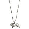 Black Bow Jewelry Stainless Steel Antiqued & Polished Lion Necklace, 25.5 Inch - 2 of 4