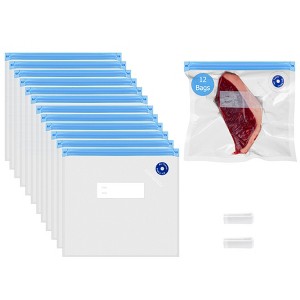 Basicwise Handheld Vacuum Sealer with Reusable Bags – Airtight Food Storage, Sous Vide, Fridge Prep & Kitchen Organization - 1 of 4