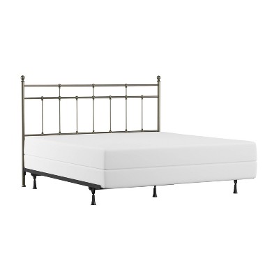 King Providence Metal Headboard and Frame with Spindle Design Aged Pewter - Hillsdale Furniture