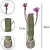 Artificial Cactus Potted Plant Faux Desert Cacti Fake Big Cactus Plant with Planter Realistic Faux for Home Garden Office - 2 of 4