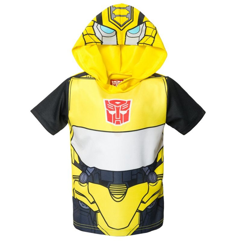 Transformers Optimus Prime Bumblebee Megatron Athletic Pullover T-Shirt and Mesh Shorts Outfit Set Little Kid to Big Kid, 3 of 8