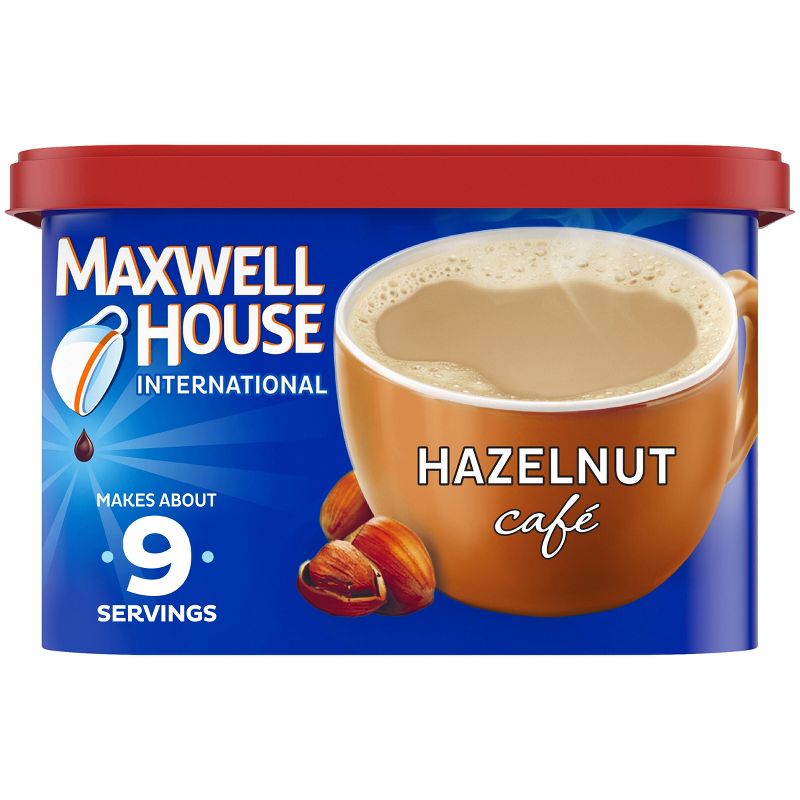 Maxwell House International Hazelnut Cafe Light Roast Coffee - 9oz Tub, 1 of 11