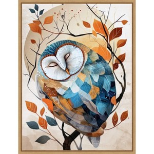 Amanti Art Owl Watercolor Animal Art by Justyna Jaszke Framed Canvas Wall Art - 1 of 4