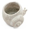 NAYSAYE Planter Decorative Sand and Cement Snail Planter with Textured Beige Finish for Indoor Outdoor Garden, Beige, 9.5"*8.3"*6" - 3 of 4