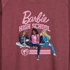 Women's - Barbie - High School Dolls Lightweight French Terry Wide Neck Long Sleeve Shirt - 2 of 4