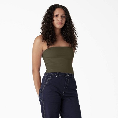 Dickies Women's Knit Tube Top, Military Green (ML)