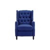 Recliner Chair With Seat Cushion, Buckle Backrest PU Reclining Sofa Chair, Modern Armchair Reading Chair - 2 of 4