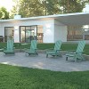 Emma and Oliver Set of 4 Indoor/Outdoor Poly Resin Folding Adirondack Chairs, All-Weather Chairs for Porch, Patio, or Sunroom - 2 of 4