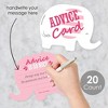Big Dot of Happiness Pink Elephant - Wish Card Girl Baby Shower Activities - Shaped Advice Cards Game - Set of 20 - 2 of 4
