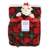 Hudson Baby Infant Girls Plush Blanket with Security Blanket, Mrs. Claus, One Size - 2 of 4
