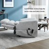 KWPZQEB Dual Motor Infinite Position Recliner Chair, Single Sofa with 8-Point Vibration Massage & Lumbar Heating, Wide Reclining Sofa for Living Room - 2 of 4