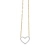 Haus of Brilliance 14K Yellow Gold Plated Silver 1/4 Ctw Diamond Heart with Paperclip Chain Pendant - 2 of 4