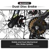 Grungis Mountain Steel Bicycle with Front Suspension for Teens & Adults,Shimano 21 Speed Mountain Bike with Daul Disc Brakes - 4 of 4