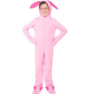 Intimo A Christmas Story Kids' One Piece Bunny Pajama Costume Union Suit Outfit (XXS/XS) Pink - 1 of 4
