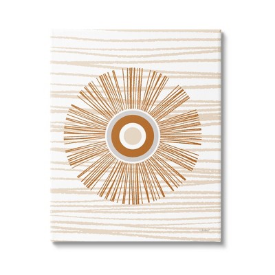 Stupell Abstract Boho Sun over Stripes Gallery Wrapped Canvas Wall Art