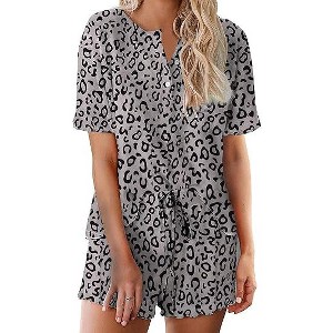 Ekouaer Tie Dye Pajamas Set Womens Loungewear Sleepwear 2 Piece PJ Sets - 1 of 4