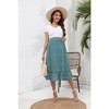 LXT-Women's High Waist Midi Floral Print Maternity Skirt - 4 of 4