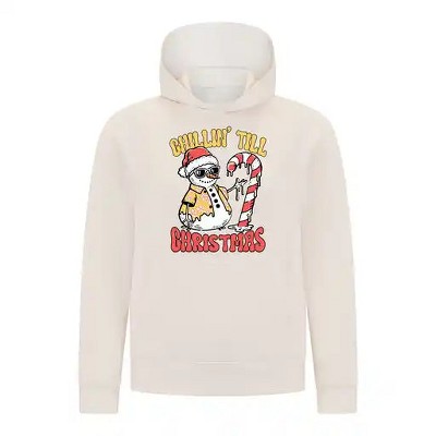 Everyday Kids Christmas Collection Chillin’ Till Christmas Boys Pullover Hoodie – Holiday Sweatshirt - Off White