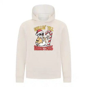 Everyday Kids Christmas Collection Chillin’ Till Christmas Boys Pullover Hoodie – Holiday Sweatshirt - Off White - 1 of 1