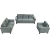 TiramisuBest Comfortable Velvet Sectional Sofa Couch, Modern Couch for Living Room, Bedroom, Office & Small Spaces, Black - 2 of 4