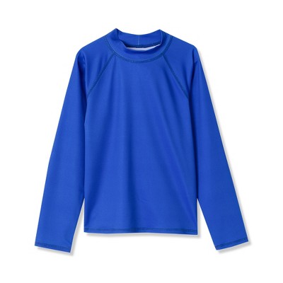 Lands' End Kids Chorine Resistant Long Sleeve Mock Neck Rash Guard ...